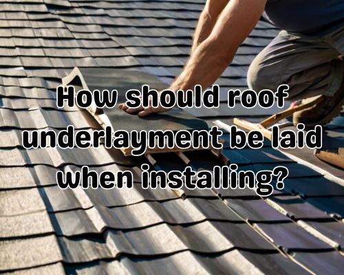 underlayment work on roof