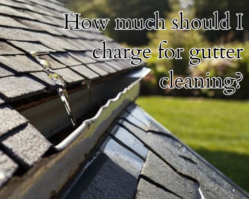 a roof gutter with flowing water