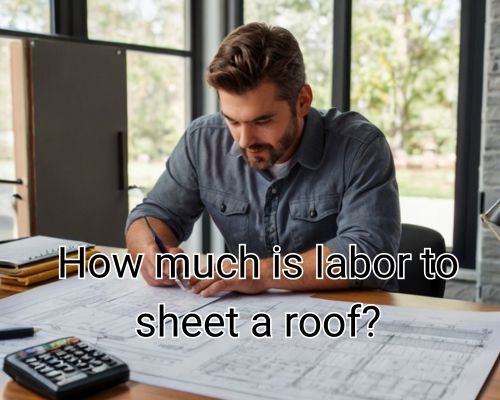 Roofer organizes job site files.