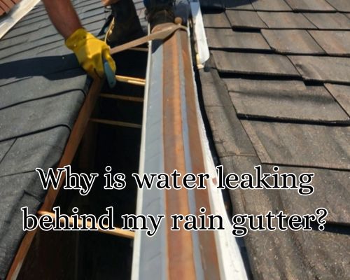 a guttering under work