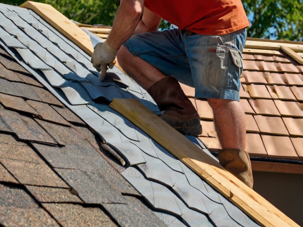 Roof repair done with precision.