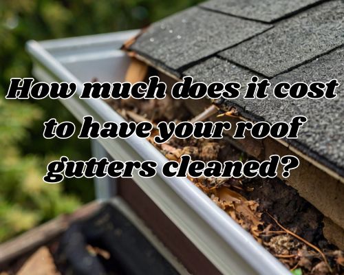 a dirty roof guttering