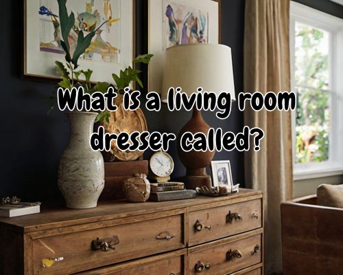 a living room dresser